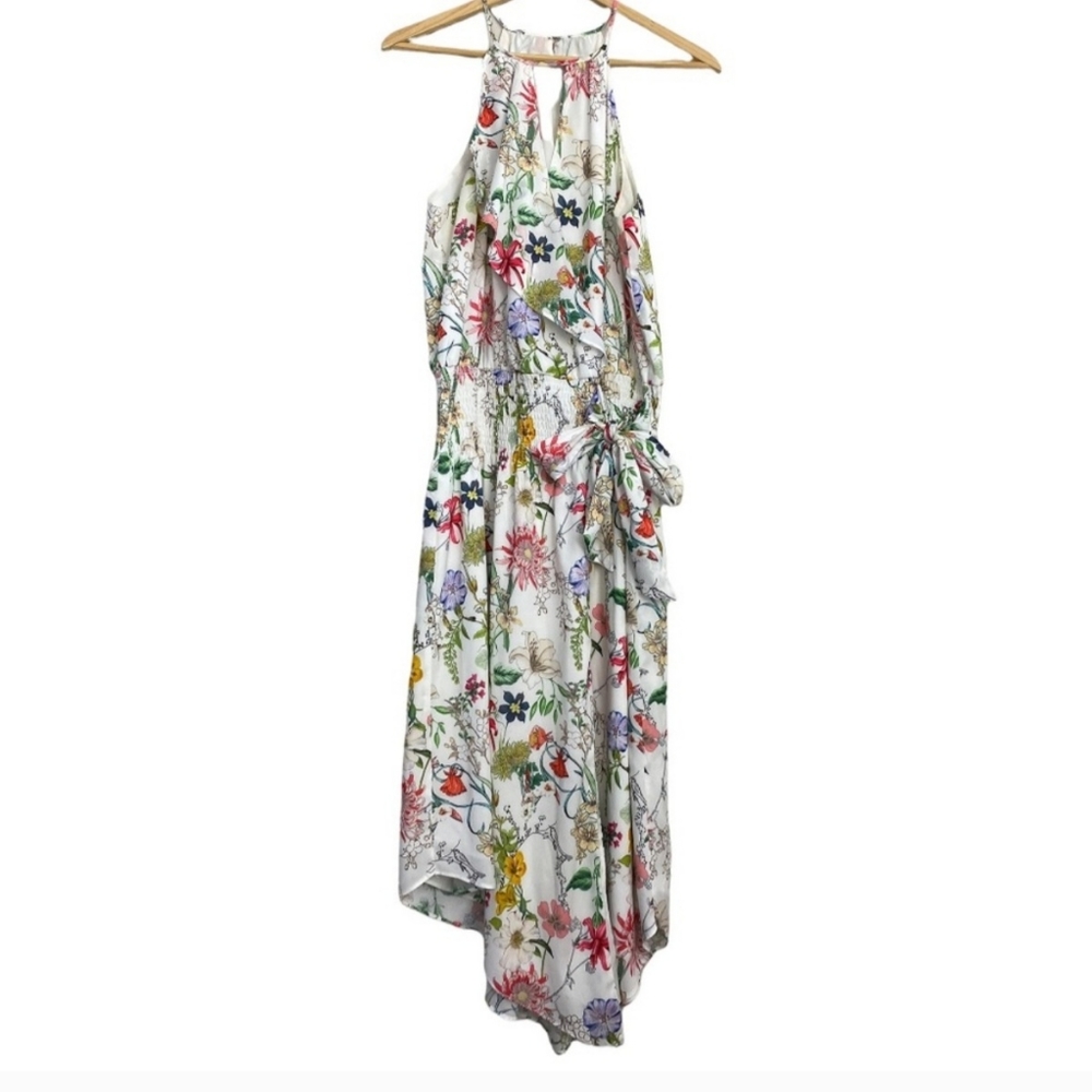 Parker NY Herley Halter Floral Midi Dress - S - Picture 3 of 13